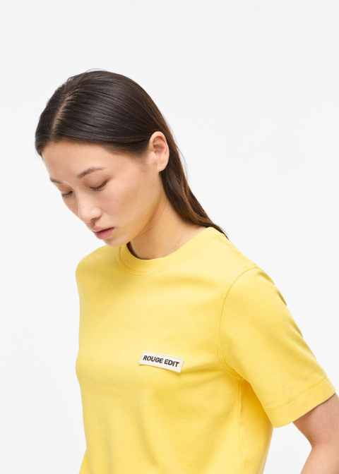 Camiseta ROUGE EDIT amarilla  logo