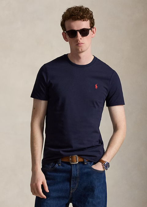 Camiseta RALPH LAUREN azul marino algodón