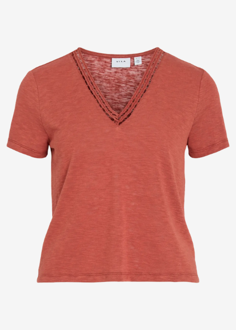 Camiseta VILA teja  blonda