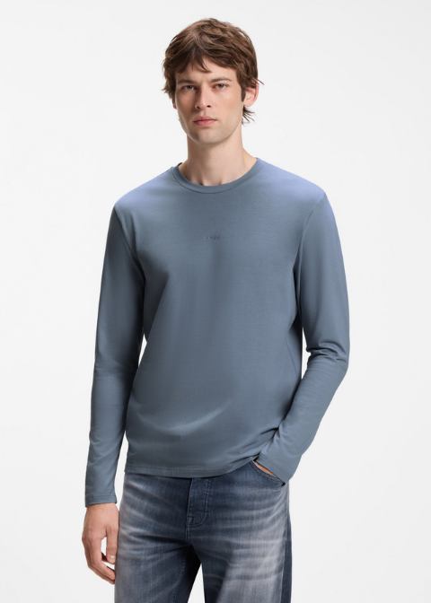 Camiseta HUGO BOSS manga larga y logo estampado