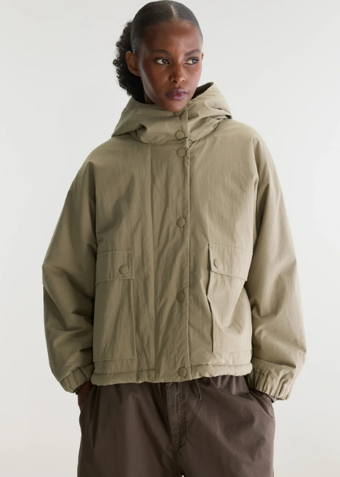 Abrigo Bellerose corto beige oscuro