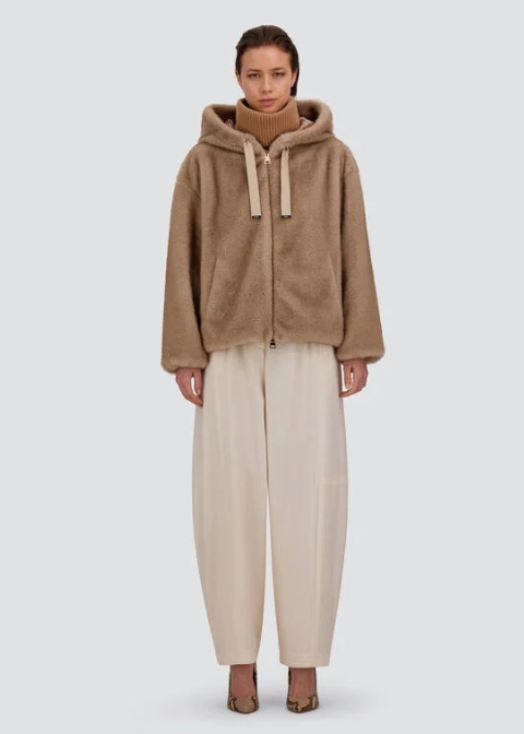 Chaqueta bomber HERNO pelo beige