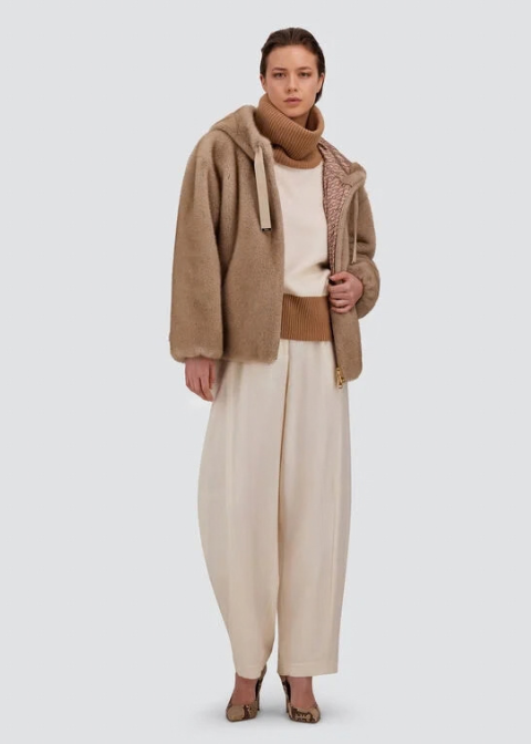 Chaqueta bomber HERNO pelo beige