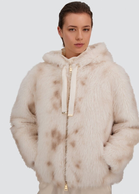 Chaqueta bomber HERNO pelo blanca