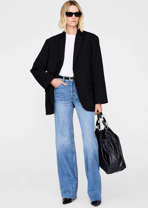 Americana Anine Bing negro cashemere