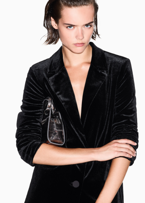 Americana ARMANI EXCHANGE negro terciopelo