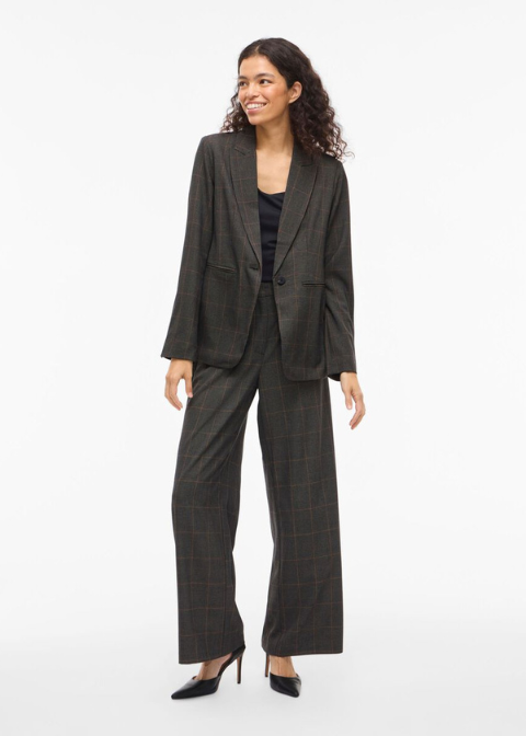 Blazer VILA  gris cuadros