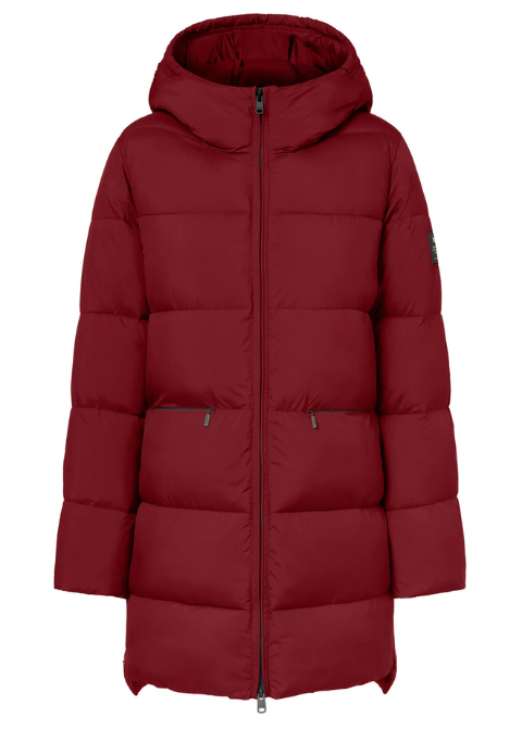 ECLF. Abrigo MARANGU rojo 3/4 acolchado cremalleras horiz C·ROJ.T·M