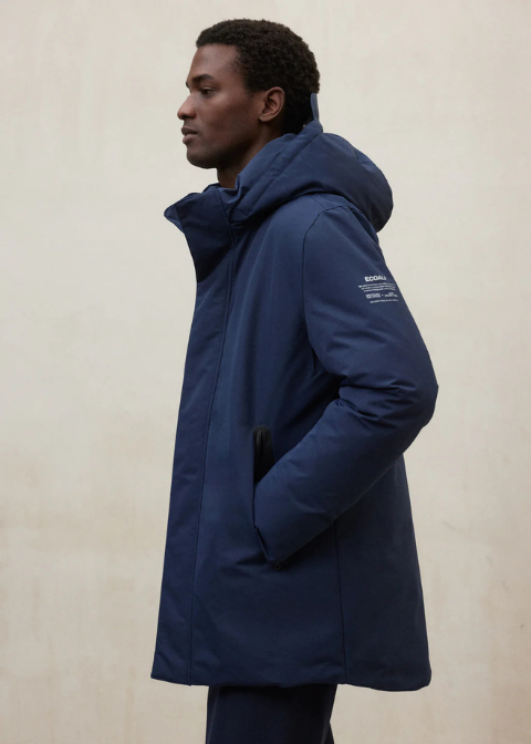 Abrigo ECOALF marino parka 3/4 impermeable