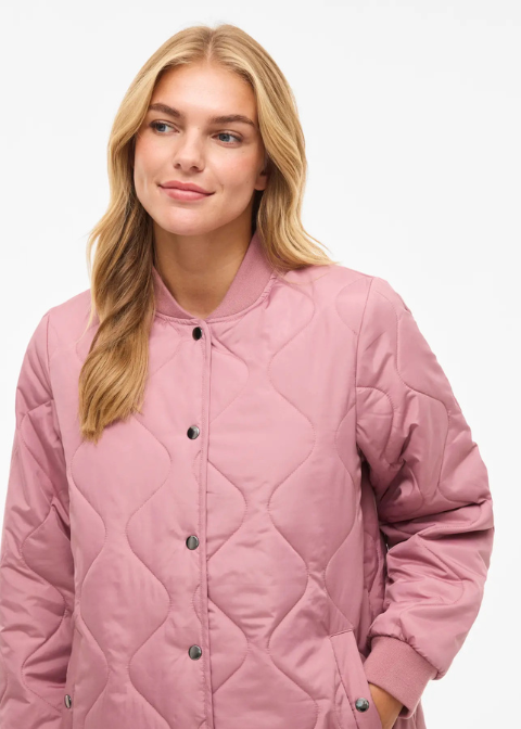 Parka VILA rosa acolchado