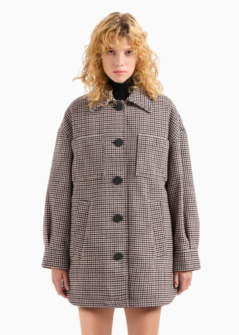 Chaquetón ARMANI marrón pata gallo