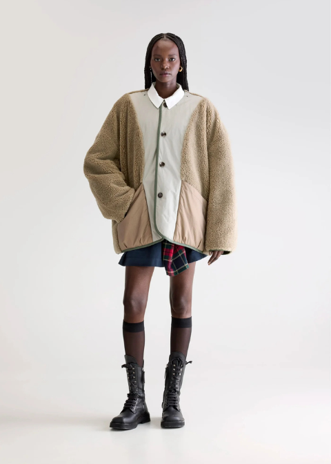 Abrigo BELLEROSE acolchado forro borreguito