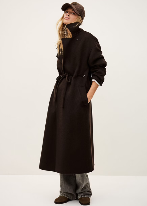 Abrigo ba&sh marron chocolate