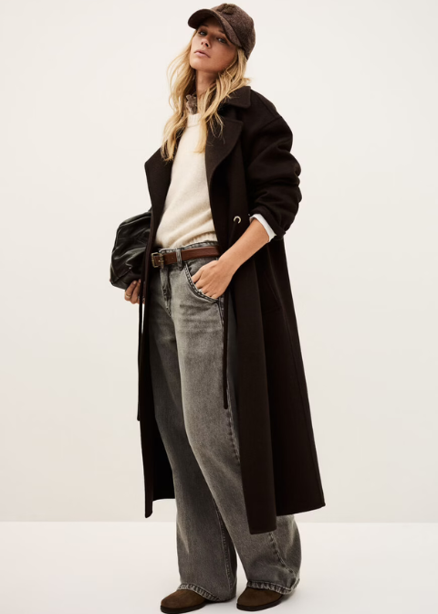 Abrigo ba&sh marron chocolate