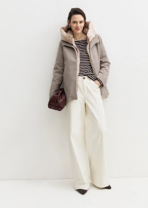 Abrigo EMME MARELLA beige con alcolchado interior