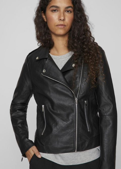 Cazadora VILA negra polipiel