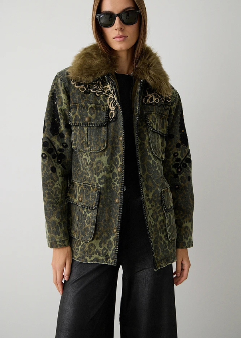 Chaqueta BSB caqui print