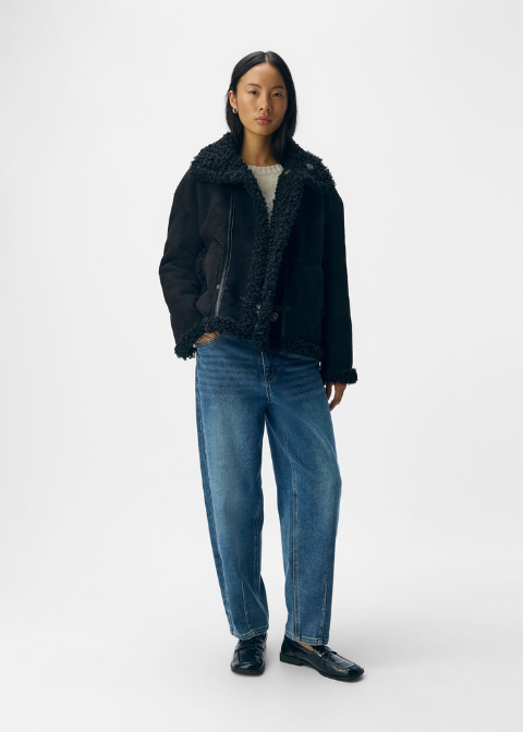 Chaquetón OBJECT piel vuelta reversible borreguillo