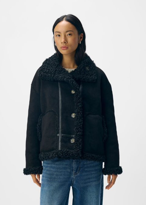 Chaquetón OBJECT piel vuelta reversible borreguillo