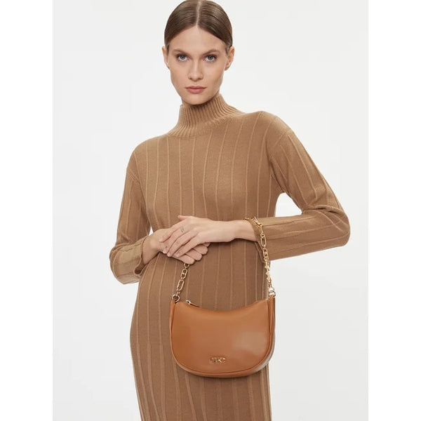 Bolso plano piel camel