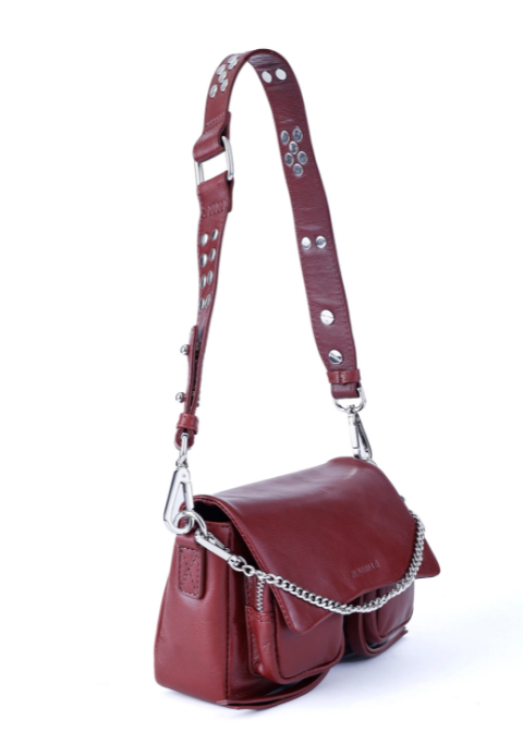 Bolso MINI granate cuero
