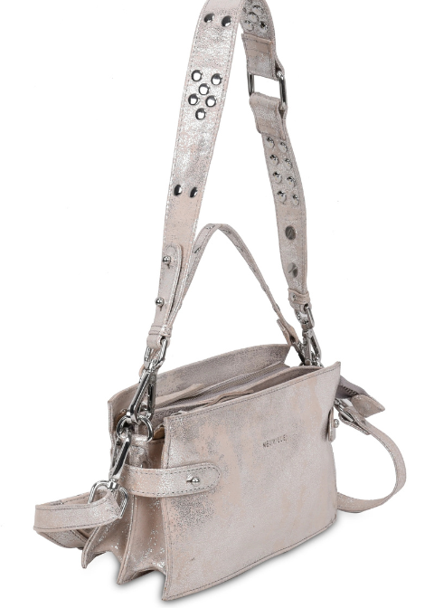 Bolso plata desgastado