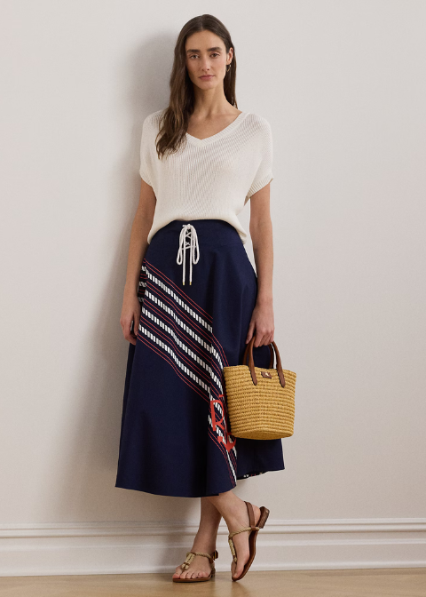 Bolso camel rafia y piel