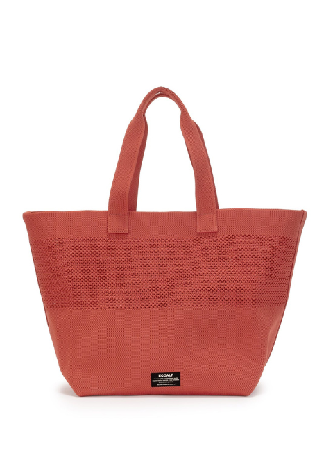 Bolso rojo rejilla tote grande
