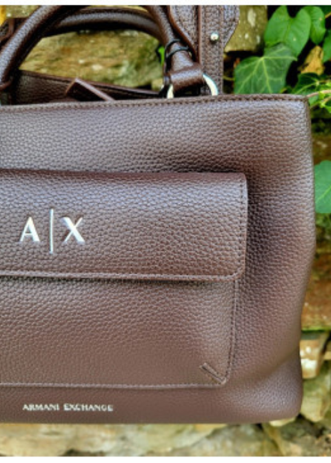 Bolso ARMANI EXCHANGE marron chocolate bolsillo