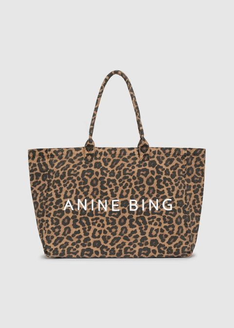 Bolso ANINE BING marrón print lona