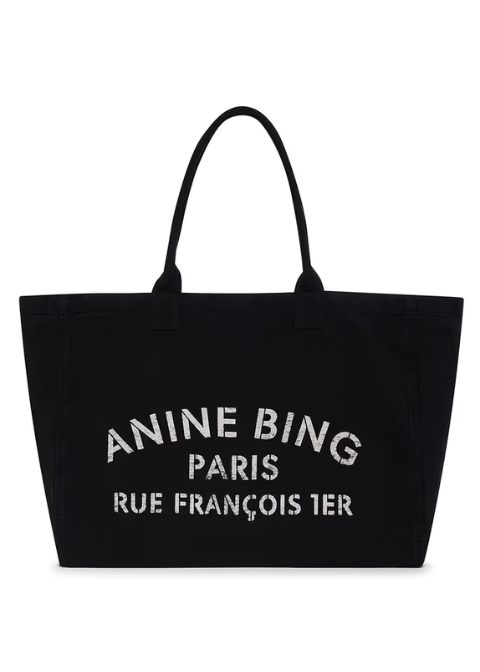 Bolso ANINE BING negro logo