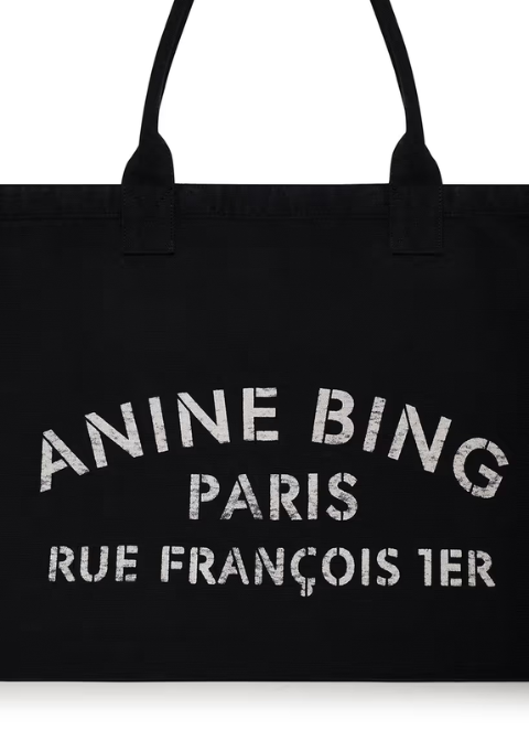 Bolso ANINE BING negro logo