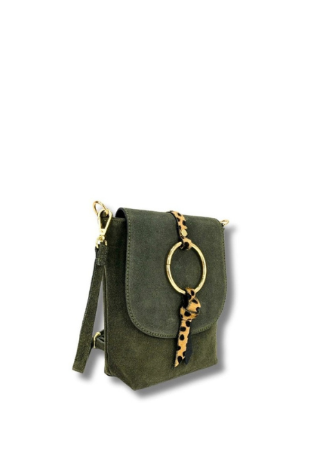 Bolso MARTINA K caqui bandolera solapa