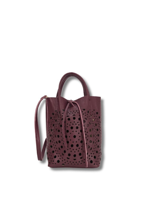 Bolso MARTINAK granate mini piel