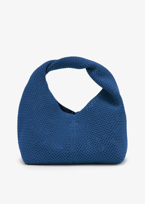 Bolso ECOALF azul rejilla asa