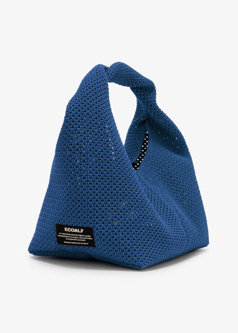Bolso ECOALF azul rejilla asa