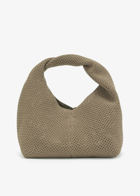 Bolso ECOALF marrón rejilla asa