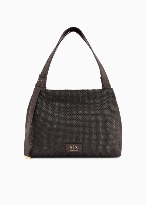 Bolso ARMANI marron rafia