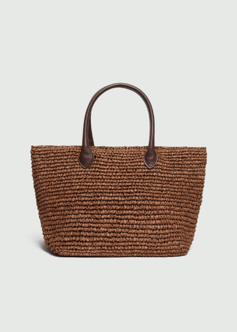 Bolso EMME MARELLA marron rafia grande