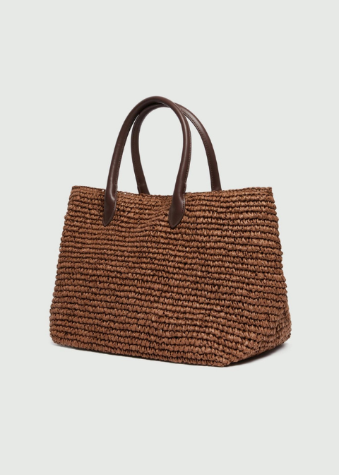 Bolso EMME MARELLA marron rafia grande