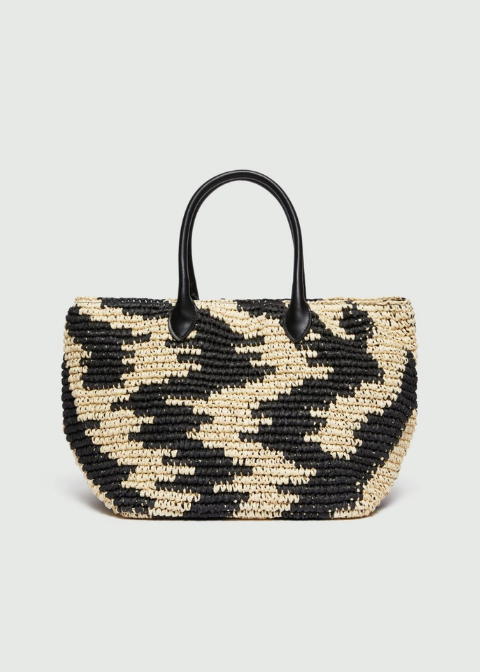 Bolso EMME MARELLA  rafia grande forro