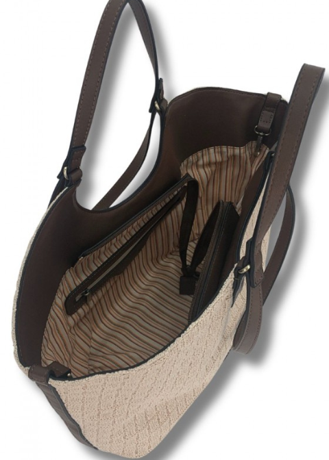 Bolso MARTINA K beige tela punto