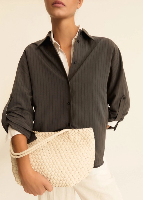 Bolso EMME MARELLA blanco trenzado