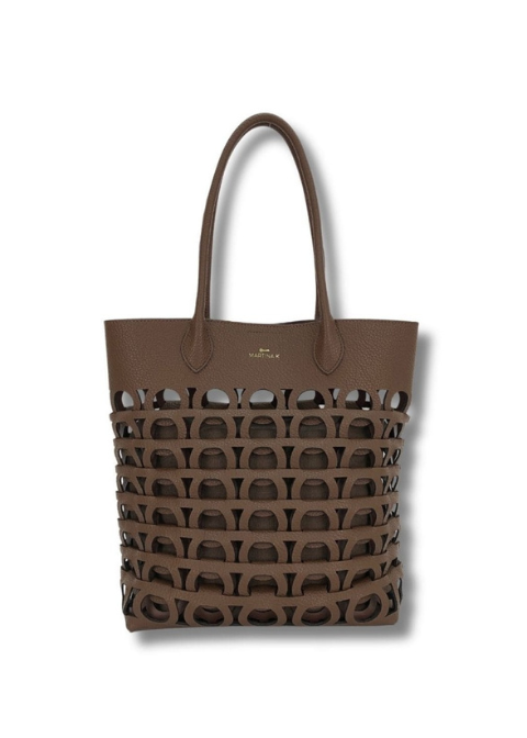 Bolso MARTINA K marron troquelado