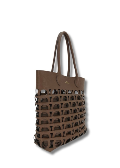 Bolso MARTINA K marron troquelado