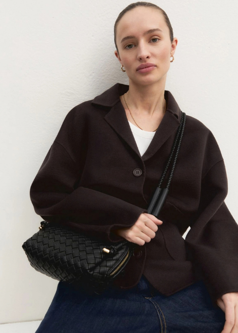 Bolso EMME MARELLA negro trenzado