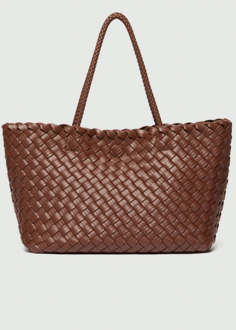 Bolso EMME MARELLA shopper marrón trenzado
