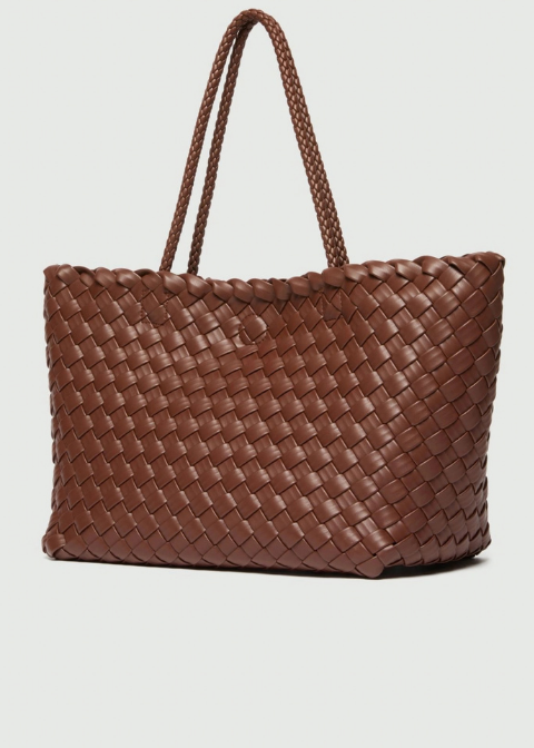 Bolso EMME MARELLA shopper marrón trenzado