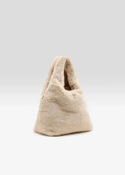 Bolso Bellerose de pelo beige
