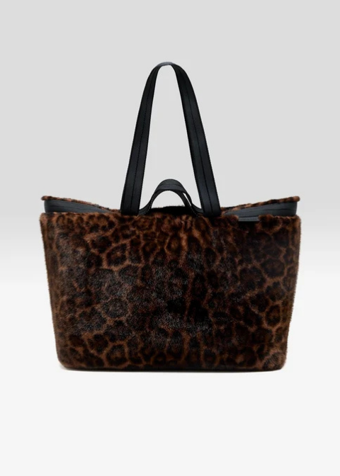 Bolso Bellerose de pelo con estampado leopardo